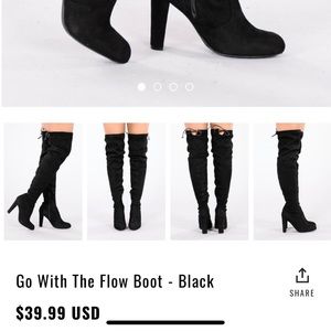 Fashion nova high knee boots